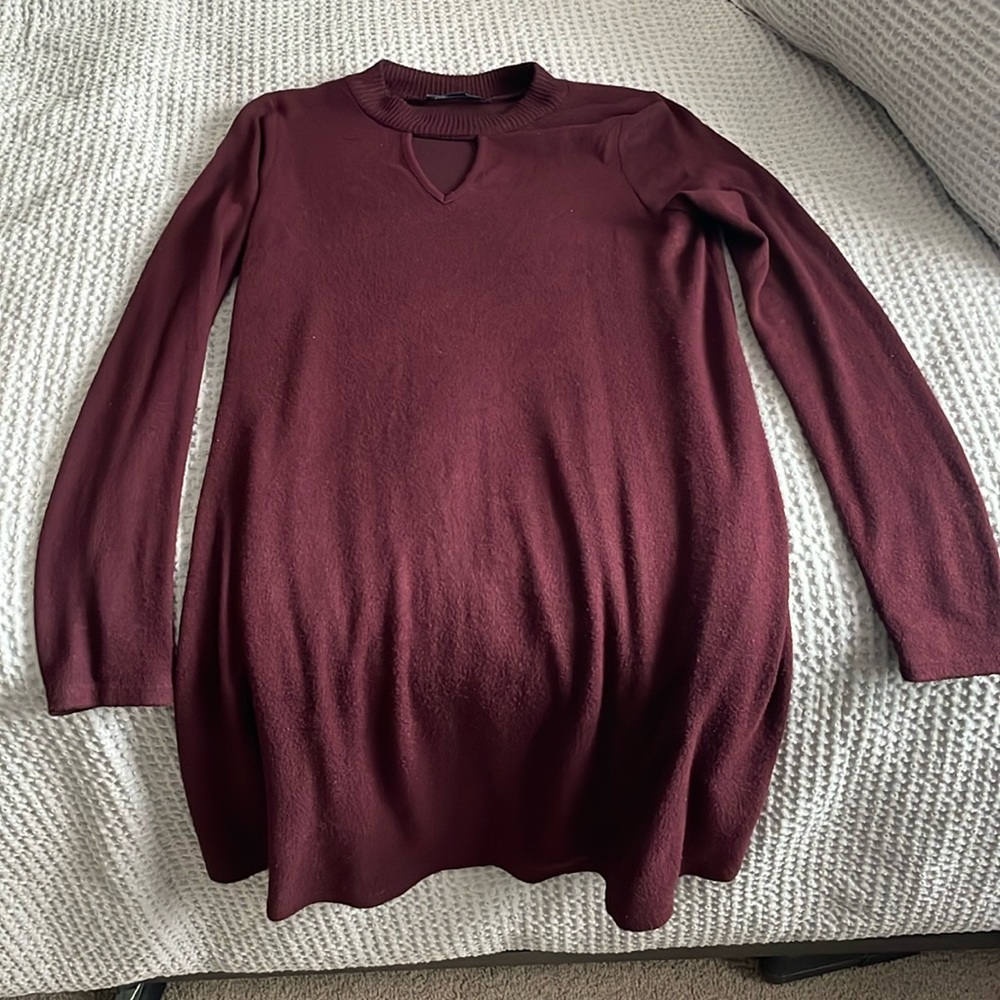 Maroon/burgundy sweater dress